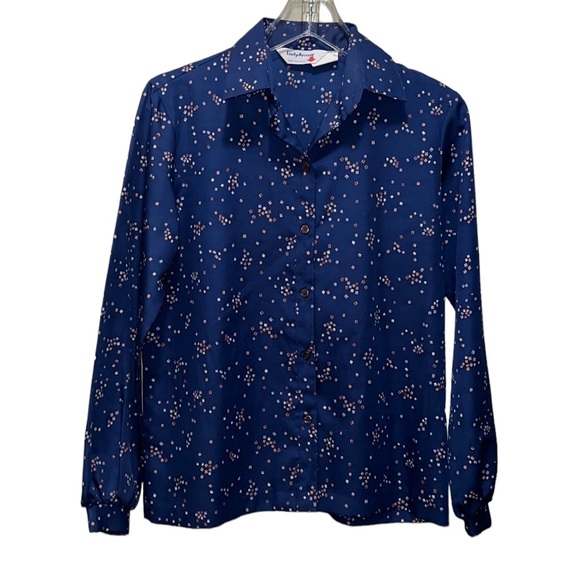 Vintage 70s LADY ARROW Blouse/Top~Button Front - Picture 1 of 6